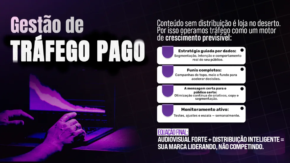 Página sobre gestão de tráfego pago