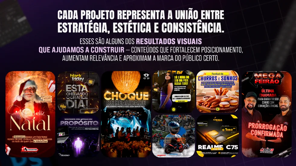 Página de marketing de influência do portfólio